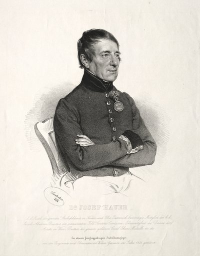 Retrato del Dr. Jospeh Hauer de Joseph Kriehuber