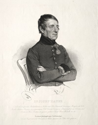 Retrato del Dr. Jospeh Hauer de Joseph Kriehuber
