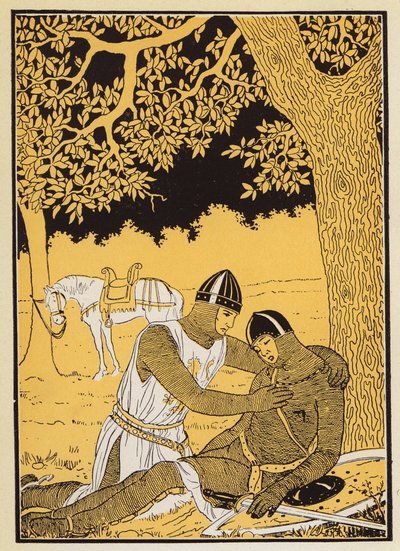 Guillaume y su sobrino Vivien (litografía en color) de Joseph Kuhn Regnier