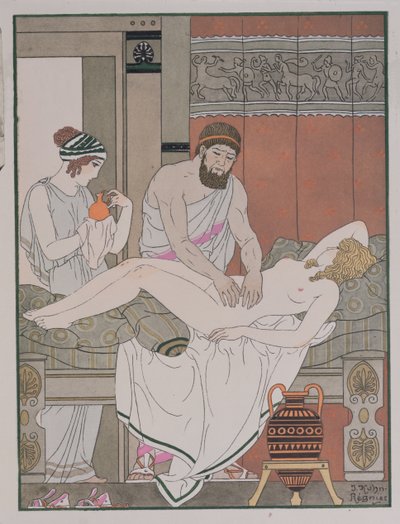 Examen de un paciente, ilustración de 
