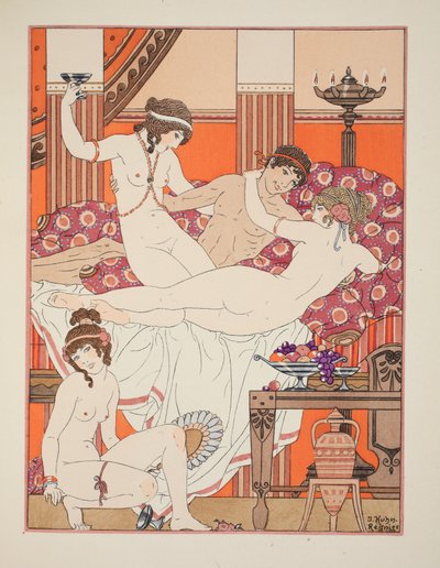 Exceso de vino y mujeres, ilustración de 
