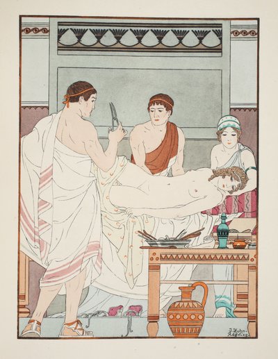 Examen ginecológico, ilustración de 