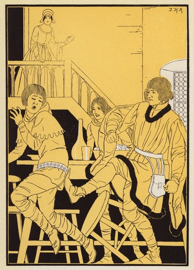 Le Pauvre Clerc (litografía en color) de Joseph Kuhn Regnier