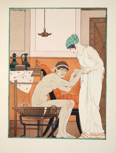 Baño de vapor, ilustración de 