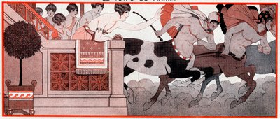 Lo que era, en el período olímpico, Le Prix de Diane - Los últimos cien metros - ilustración de la Vie Parisienne, 1927 de Joseph Kuhn Regnier