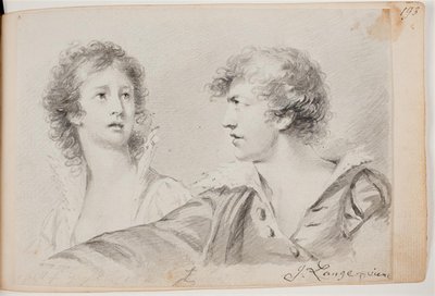 Retrato de una mujer y un hombre (¿Ofelia y autorretrato como Hamlet?) de Joseph Lange