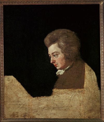 Wolfgang Amadeus Mozart ... (óleo sobre lienzo) de Joseph Lange