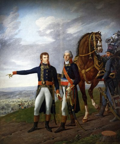 El general Bonaparte y su jefe de Estado Mayor, el general Louis Alexandre Berthier, en la batalla de Marengo el 14 de junio de 1800, c.1800-01 (óleo sobre lienzo) de Joseph and Lefevre Robert and Vernet Carle Boze