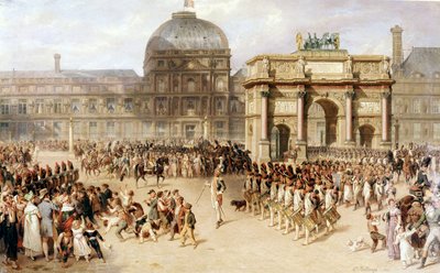 Un día de revisión bajo el Imperio (1810). 1862 (pintura) de Joseph Louis Hippolyte Bellange