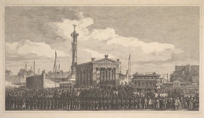 Ceremonia de inauguración de la columna de julio, 1840 de Joseph Louis Trimolet