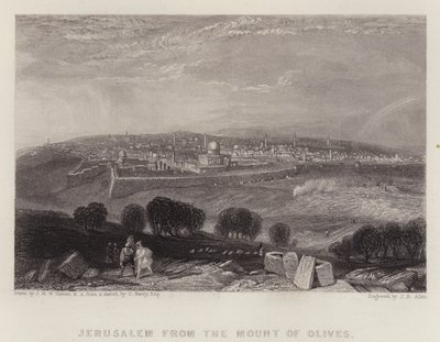 Jerusalén desde el Monte de los Olivos de Joseph Mallord William (after) Turner