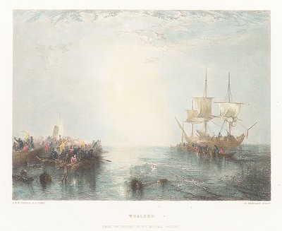 Balleneros. Del cuadro de la National Gallery de Joseph Mallord William (after) Turner