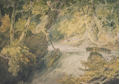 A River in Spate, c.1796 (acuarela sobre papel) de Joseph Mallord William Turner