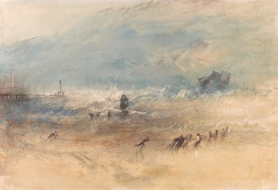 Un barco aproximándose al puerto de Margate en un mar tormentoso de Joseph Mallord William Turner