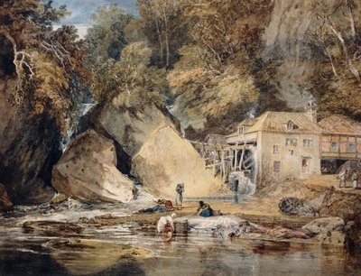 Molino Aberdulais, Glamorganshire, Gales, 1796-97 de Joseph Mallord William Turner
