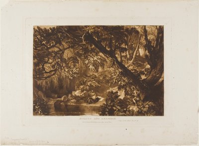 Esaco y Hesperie, lámina 66 de Liber Studiorum de Joseph Mallord William Turner