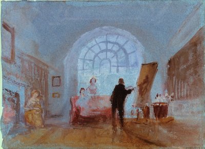 Artista trabajando en un caballete, 1828 de Joseph Mallord William Turner