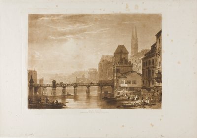 Basilea, lámina 5 de Liber Studiorum de Joseph Mallord William Turner
