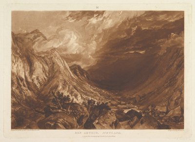 Ben Arthur, Escocia Liber Studiorum, parte XIV, placa 69, 1 de enero de 1819 de Joseph Mallord William Turner