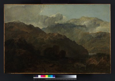 Montañas Ben Lomond, Escocia: El Viajero - Vide La Guerra de Caros de Ossian, c. 1799-1800 (óleo sobre lienzo) de Joseph Mallord William Turner