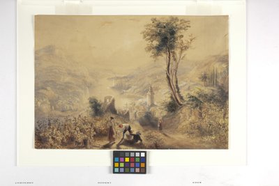 Berncastle (Oberwesel) (acuarela y gouache sobre papel blanquecino) de Joseph Mallord William Turner