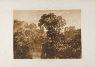 Castillo de Berry Pomeroy, lámina 58 de Liber Studiorum de Joseph Mallord William Turner