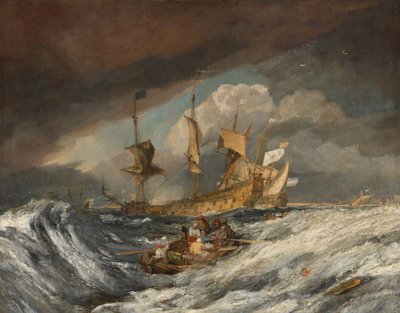Barcos Llevando Anclas a los Hombres de Guerra Holandeses de Joseph Mallord William Turner