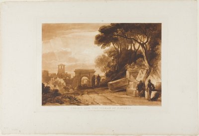 Cristo y la mujer de Samaria, lámina 71 de Liber Studiorum de Joseph Mallord William Turner