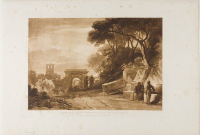 Cristo y la mujer de Samaria, lámina 71 de Liber Studiorum de Joseph Mallord William Turner