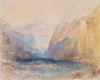 Valle de Domleschg, cerca de Rothenbrunnen, mirando hacia Rhazuns de Joseph Mallord William Turner
