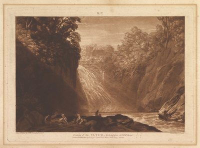 Dibujo del Clyde, Liber Studiorum, parte IV, placa 18 de Joseph Mallord William Turner
