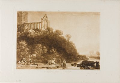 Abadía de Dumblain, lámina 56 de Liber Studiorum de Joseph Mallord William Turner