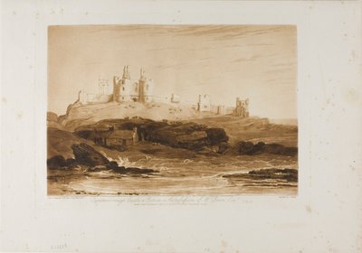 Castillo de Dunstanborough, lámina 14 de Liber Studiorum de Joseph Mallord William Turner