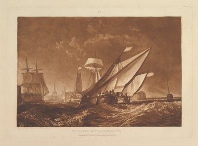Entrada del Puerto de Calais Liber Studiorum, parte XI, placa 55, 1 de enero de 1816 de Joseph Mallord William Turner