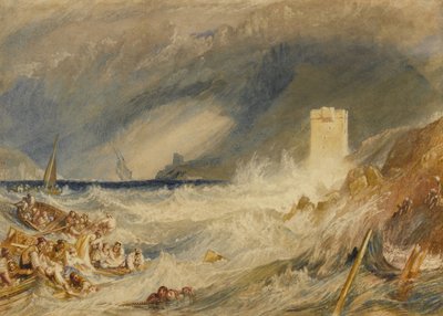 Entrada al puerto de Fowey, Cornualles, c.1827 de Joseph Mallord William Turner