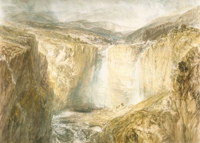 Fall Of The Tees, Yorkshire (acuarela sobre lápiz sobre papel de estraza) de Joseph Mallord William Turner