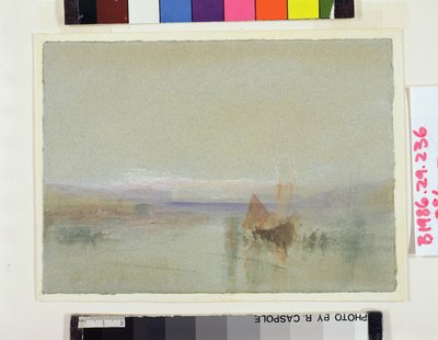 Barcos de pesca calmados frente a Le Havre de Joseph Mallord William Turner