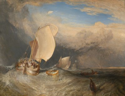 Barcos de pesca con mercachifles regateando por pescado de Joseph Mallord William Turner