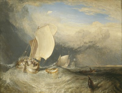 Barcos de Pesca con Vendedores Regateando por Pescado, 1837-38 de Joseph Mallord William Turner