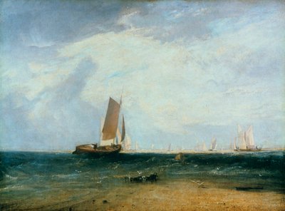 Pescando en la arena de Blythe, marea entrando, 1809 de Joseph Mallord William Turner