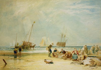 Mercado de pescado en las arenas, Hastings de Joseph Mallord William Turner
