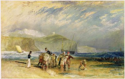 Puerto de Folkestone y costa hasta Devon, c.1830 de Joseph Mallord William Turner