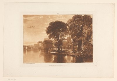 Vista de Isleworth desde el Támesis Isleworth Estudios de paisaje (título de la serie) Liber Studiorum (título de la serie) de Joseph Mallord William Turner