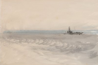 Mar gris, barco encallando, c.1845-50 de Joseph Mallord William Turner