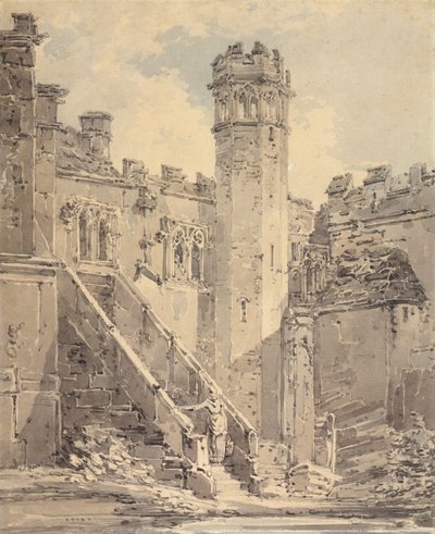Haddon Hall, cerca de Bakewell, en Derbyshire de Joseph Mallord William Turner