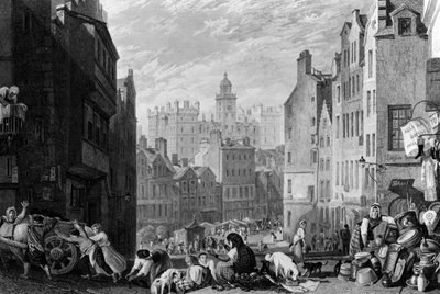 Hospital de Heriot, Edimburgo, grabado por Henry Le Keux, 1822 de Joseph Mallord William Turner