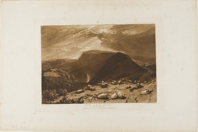 Hind Head Hill, plato 25 de Liber Studiorum de Joseph Mallord William Turner