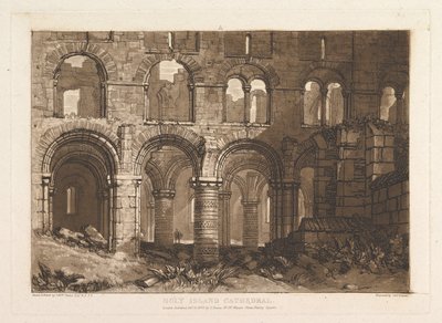 Catedral de Holy Island, Liber Studiorum, parte III, placa 11, 20 de febrero de 1808 de Joseph Mallord William Turner