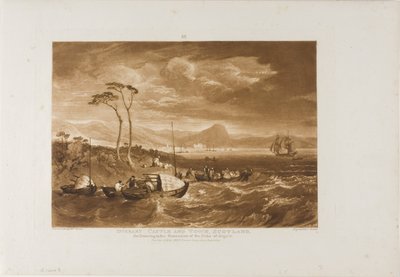 Castillo y Ciudad de Inverary, lámina 65 de Liber Studiorum de Joseph Mallord William Turner