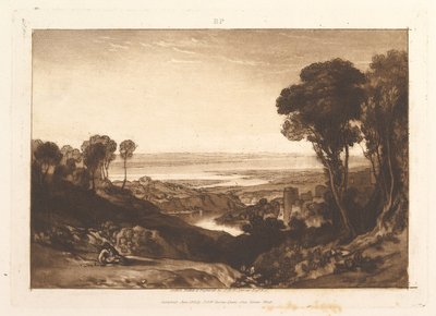 Unión del Severn y Wye Liber Studiorum, parte VI, placa 28 de Joseph Mallord William Turner